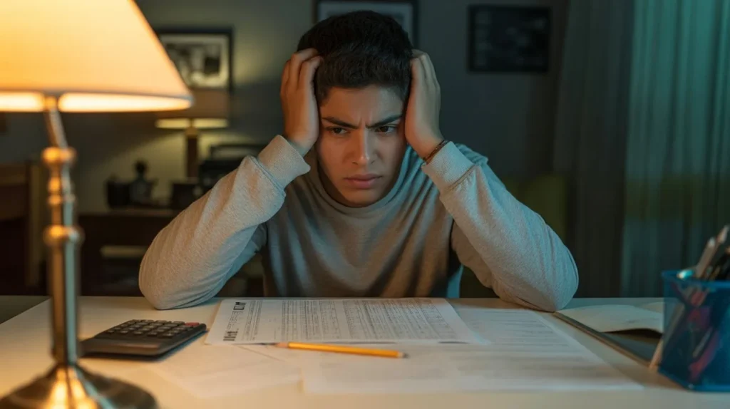 Hispanic college student studying for TSI math test 2026 in Texas