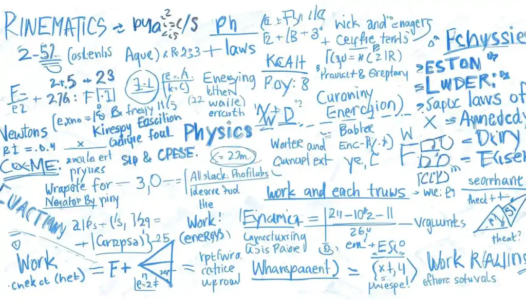 PHYS 218 TAMU key formulas for kinematics and Newton's laws exam prep