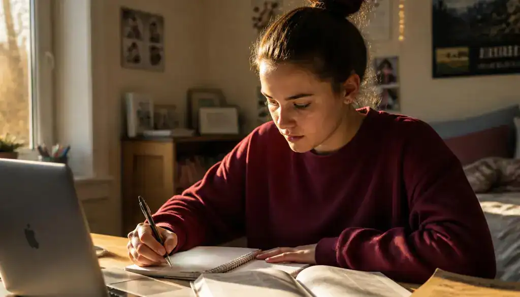 Incoming Texas A&M student studying for the Math Placement Exam before New Student Conference