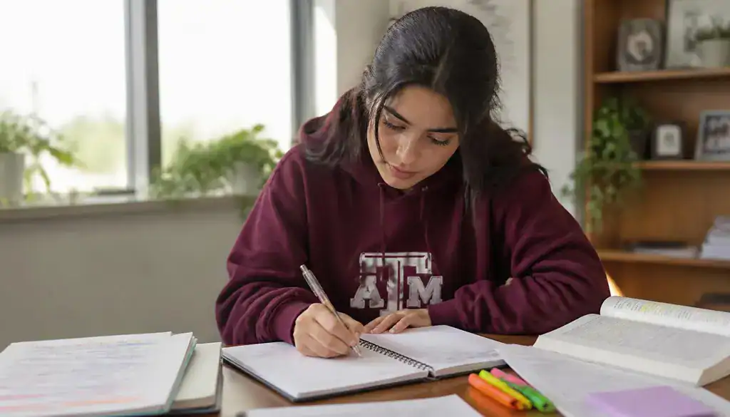 Texas A&M student rebuilding a study plan after failing an exam